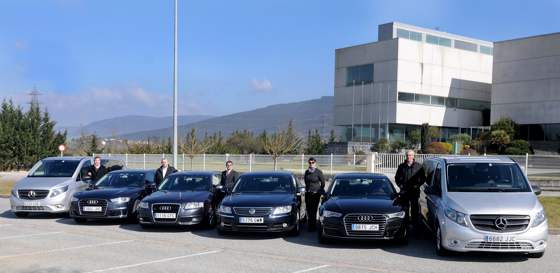 Flota y equipo de conductores de Transervice Navarra